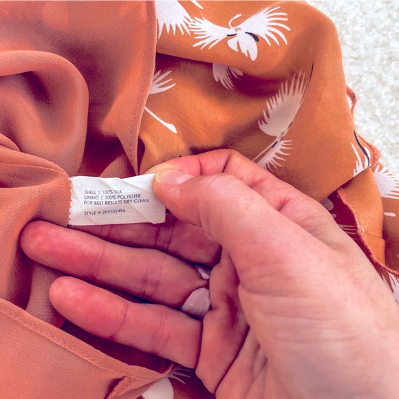 Club Monaco Orange silk layered ruffle flare mini skirt - Size 0 - Picture 3 of 4